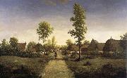 Pierre etienne theodore rousseau The village of becquigny china oil painting artist
